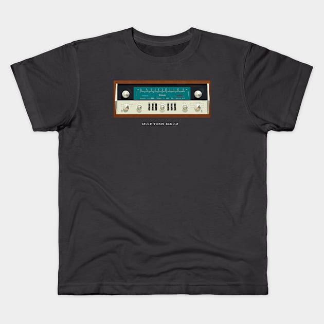 Audio icon: McIntosh MX110 Kids T-Shirt by SerifsWhiskey